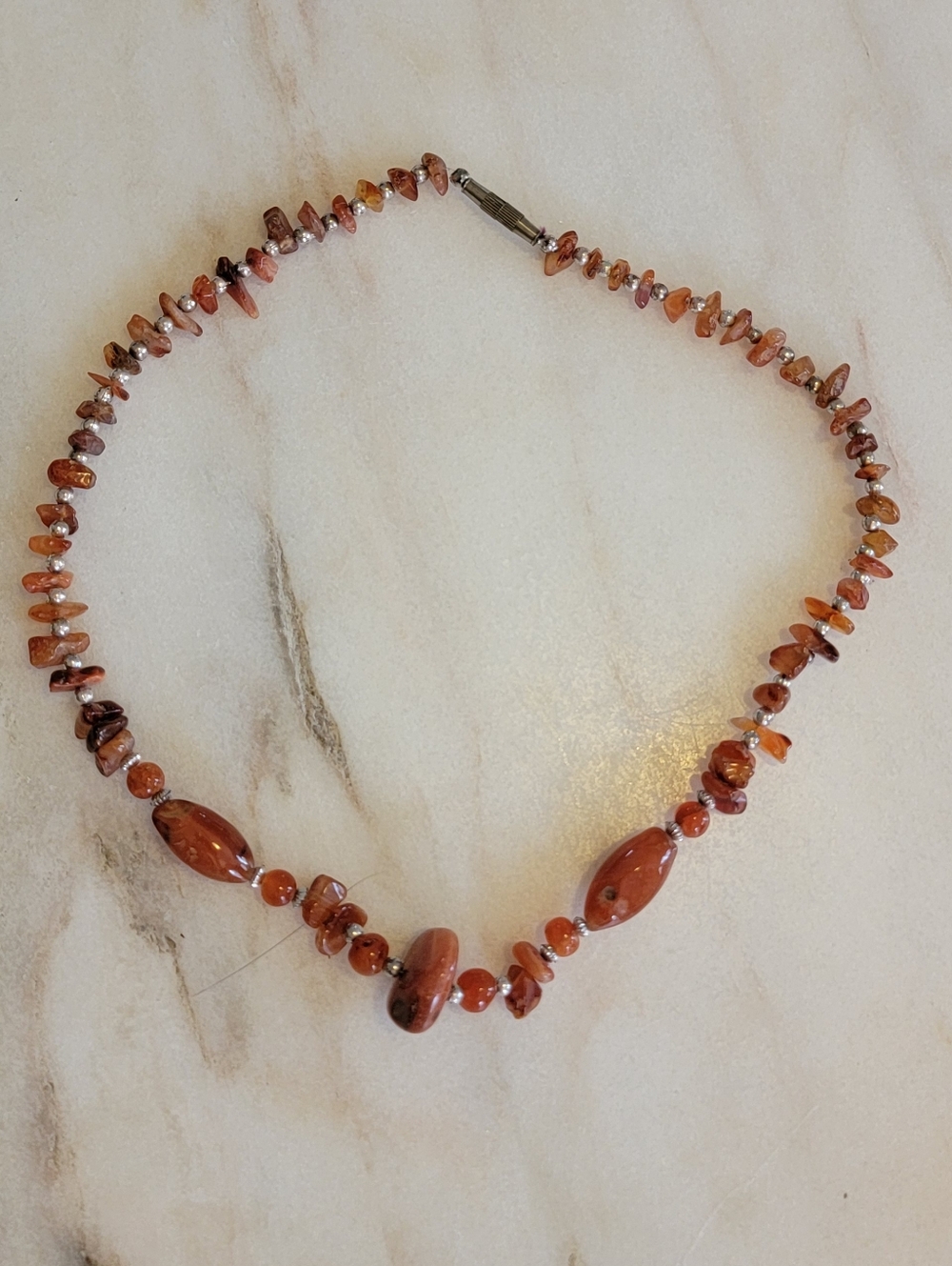 Handcrafted Carnelian Bead Necklace